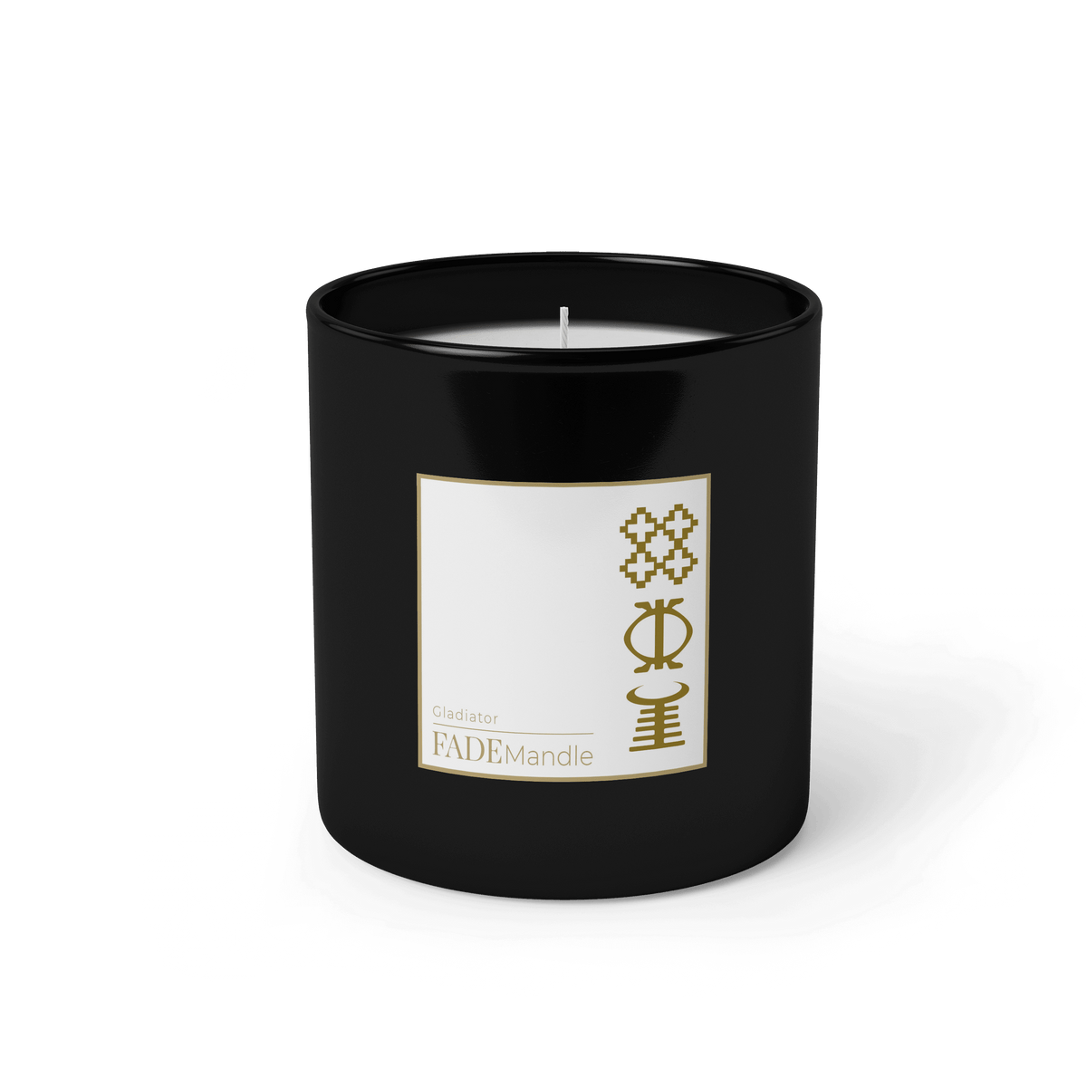 Men's Candle in Black Glass